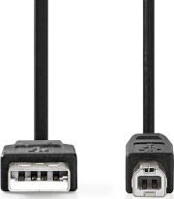 Kabel USB Nedis USB-A - USB-B 1 m Czarny (CCGL60100BK10)