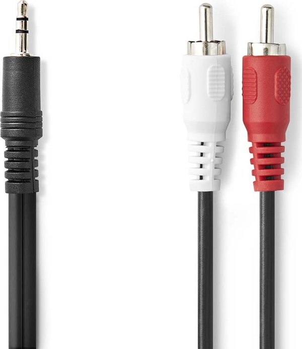 Kabel Nedis Nedis CAGL22200BK15 kabel audio 1,5 m 3.5mm 2 x RCA Czarny