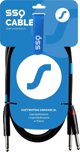Kabel SSQ Jack 6.3 mm - Jack 6.3 mm x2 3m czarny (SS-1454)