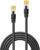 Kabel RJ-45 S/FTP LSZH 1m, czarny, 10 szt.