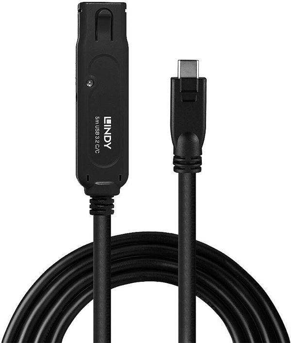 Kabel USB Lindy USB-C - USB-C 5 m Czarny (43405)