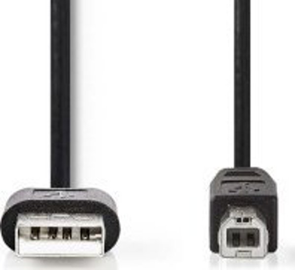 Kabel USB Nedis USB-A - USB-B 2 m Czarny (CCGL60101BK20)