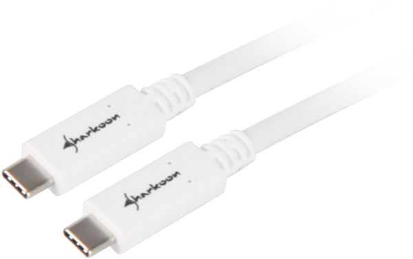 Kabel USB Sharkoon USB-C USB-C 0.5 m bialy