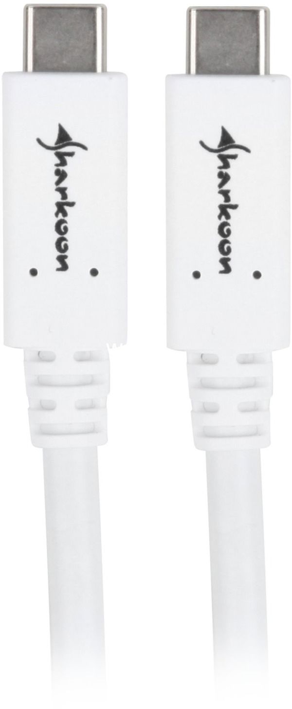 Kabel USB Sharkoon USB-C USB-C 0.5 m bialy