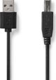 Kabel USB Nedis USB-A - USB-B 3 m Czarny (CCGL60101BK30)