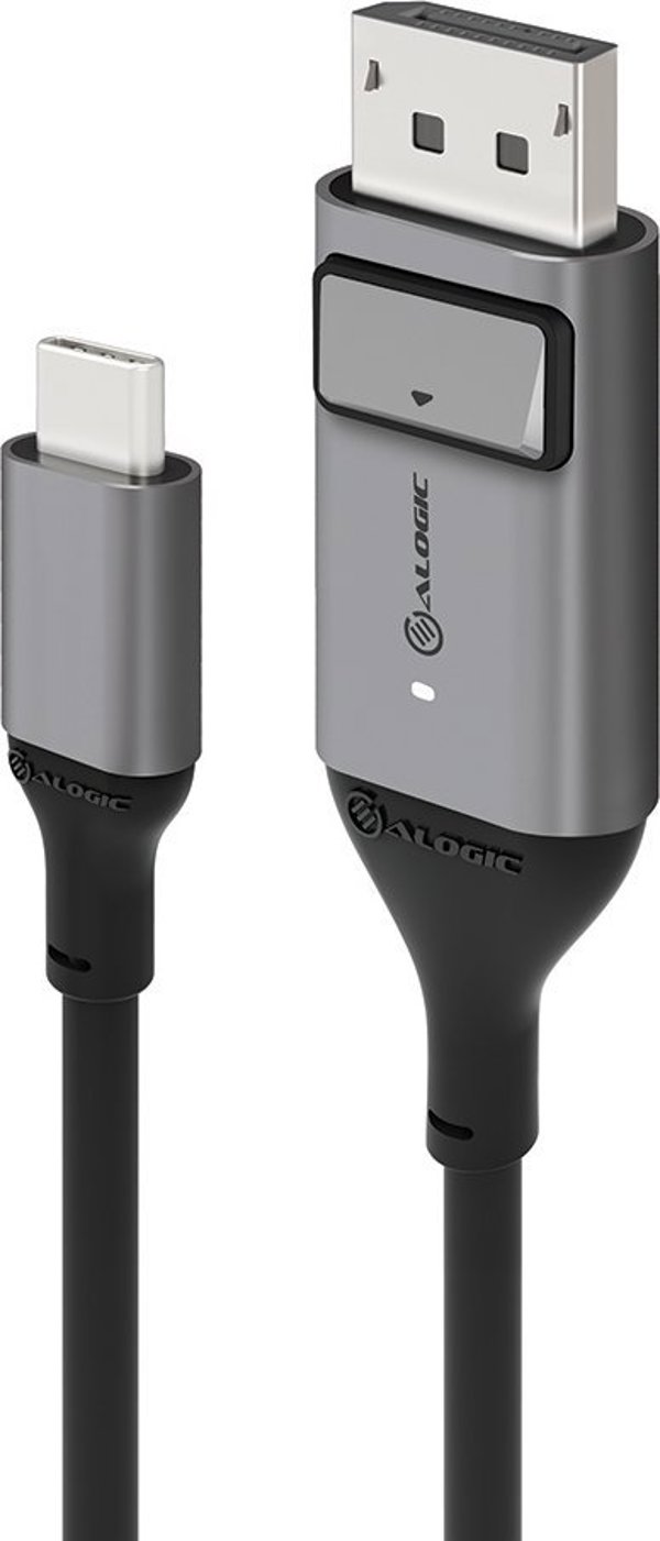 Καλώδιο USB Alogic USB-C σε DisplayPort, 4K 60Hz, 1m, Γκρι