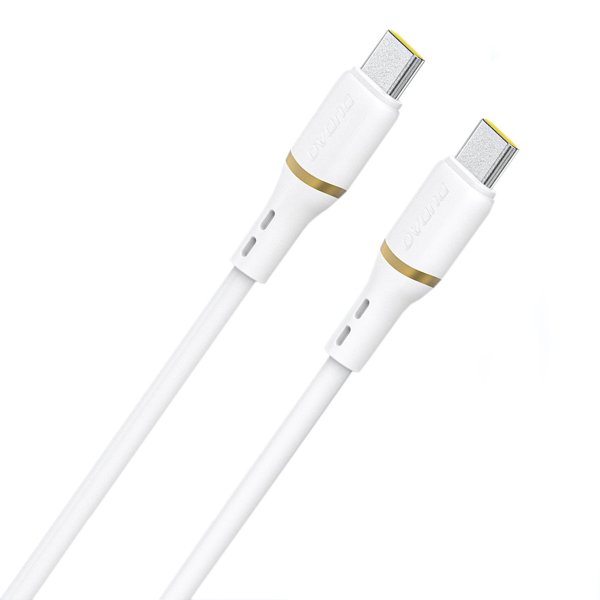 Καλώδιο Dudao L25C USB-C σε USB-C σιλικόνης 60W 1μ - λευκό