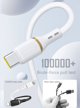 Καλώδιο Dudao L25C USB-C σε USB-C σιλικόνης 60W 1μ - λευκό