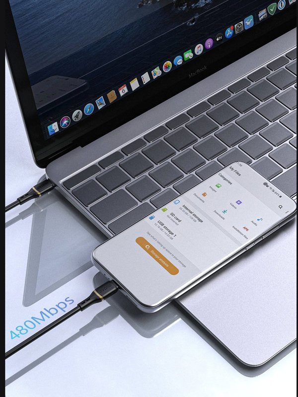 Καλώδιο Dudao L25C USB-C σε USB-C σιλικόνης 60W 1μ - λευκό