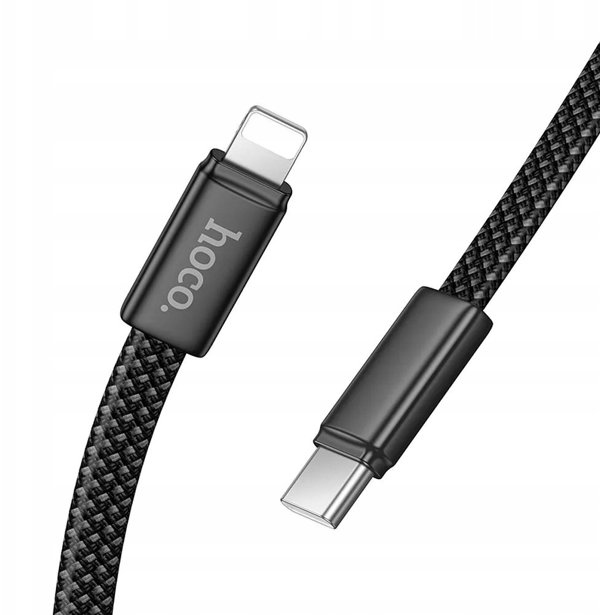 Καλώδιο USB C σε USB C Hoco 3A 60W, επίπεδο, 1 μέτρο, λευκό