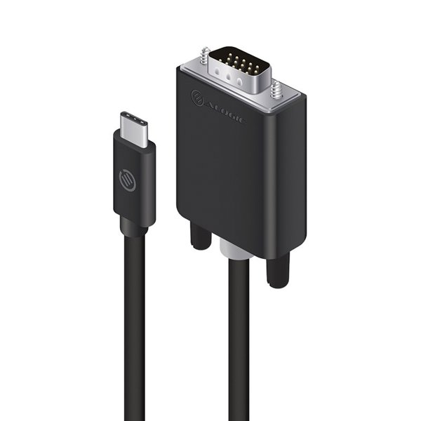 Alogic Καλώδιο USB-C σε VGA 2m, Μαύρο (ELUCVG-02RBLK)