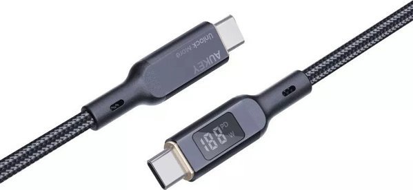 Kabel USB Aukey USB-C - USB-C 1.8 m Czarny (CB-MCC102 BK)