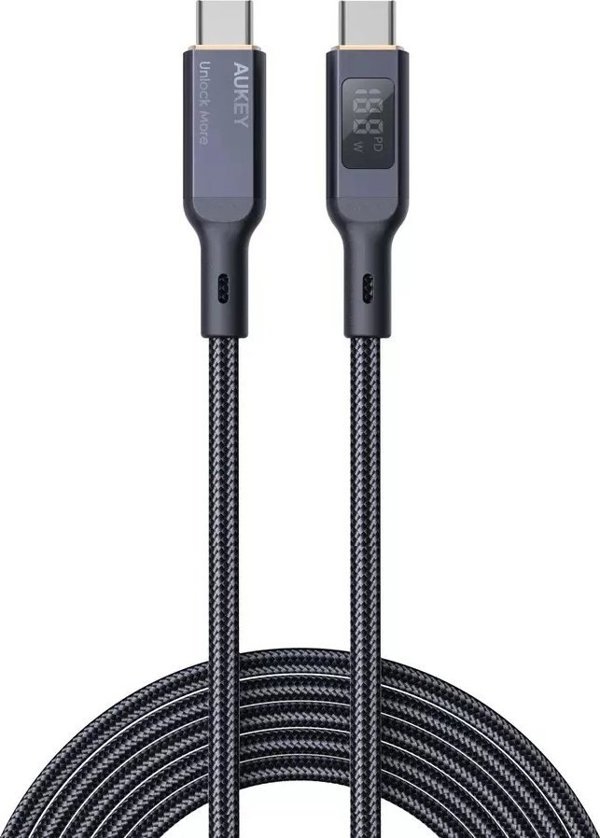 Kabel USB Aukey USB-C - USB-C 1.8 m Czarny (CB-MCC102 BK)