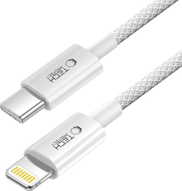 Καλώδιο Tech-Protect USB-C σε Lightning 2m Γκρι, Γρήγορη Φόρτιση και Μεταφορά Δεδομένων