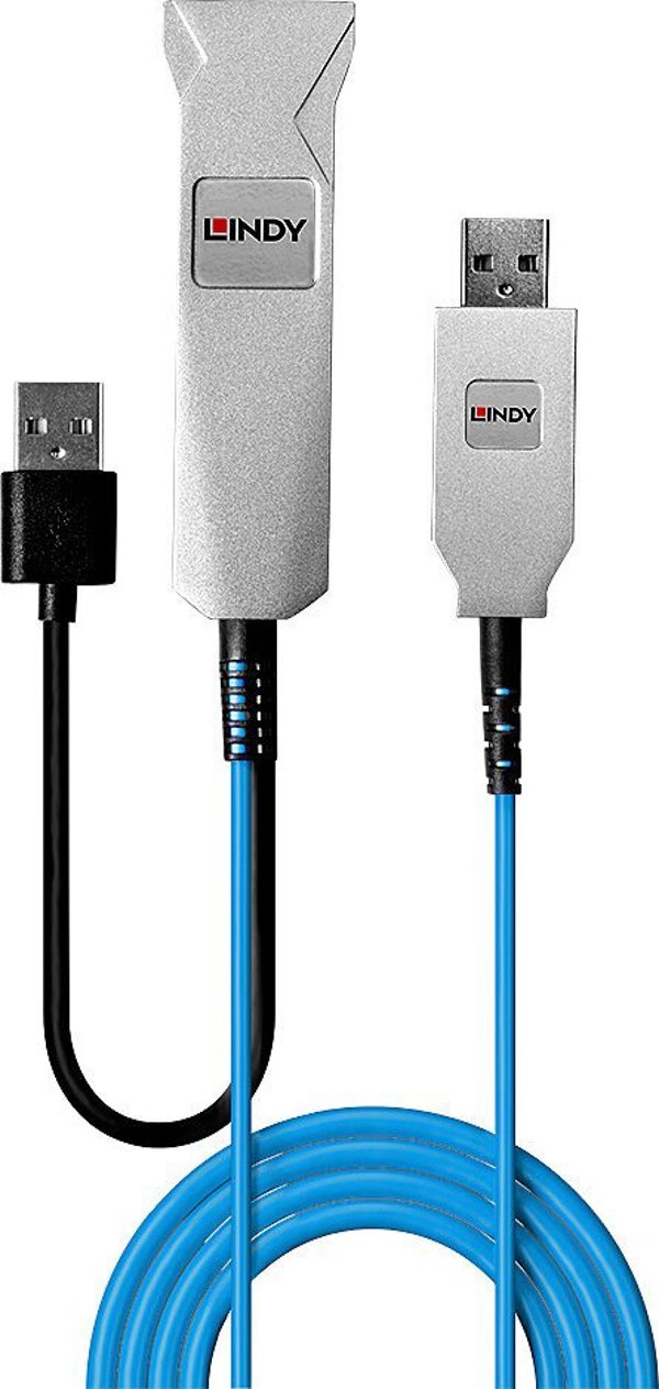 Lindy Καλώδιο Οπτικών Ινών USB 3.0, 30m, 5Gb/s, Μπλε (43345)