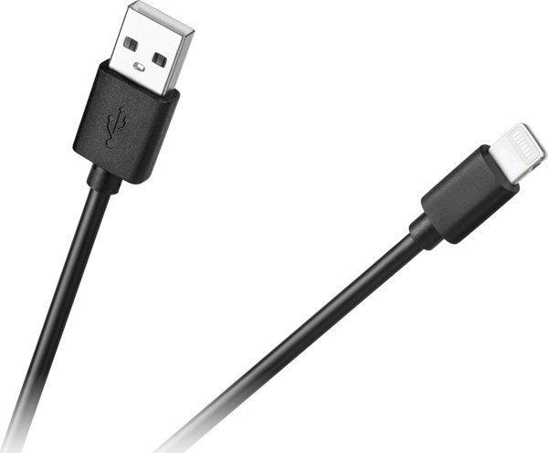Καλώδιο USB CABLETECH USB-A - Lightning 1 m Μαύρο (KPO3946)