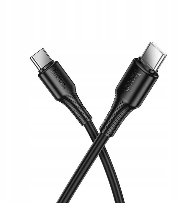 Kabel USB C do USB C Hoco 3A 60W 1 m X120 czarny