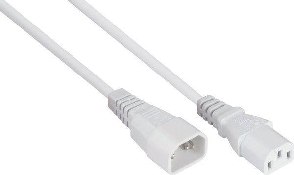 Καλώδιο τροφοδοσίας Alcasa Kabelmeister SK1430-W030 Λευκό 3 m IEC C14 IEC C13