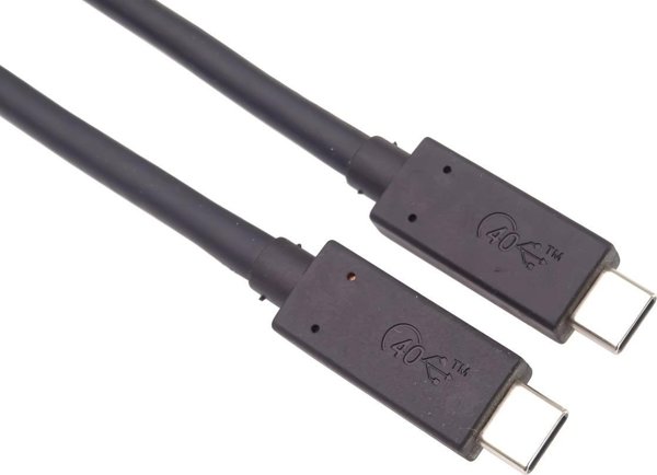 PremiumCord Καλώδιο USB-C σε USB-C 0.8m, Μαύρο (ku4cx08bk)
