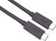 PremiumCord Καλώδιο USB-C σε USB-C 0.8m, Μαύρο (ku4cx08bk)