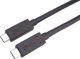 PremiumCord Καλώδιο USB-C σε USB-C 0.8m, Μαύρο (ku4cx08bk)