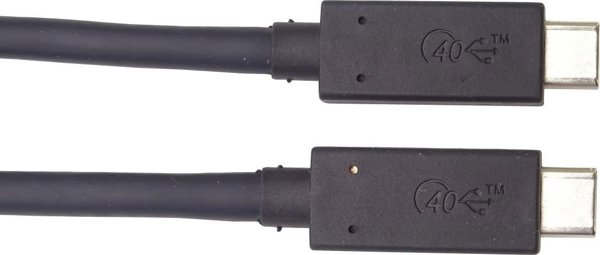 PremiumCord Καλώδιο USB-C σε USB-C 0.8m, Μαύρο (ku4cx08bk)