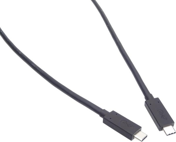 PremiumCord Καλώδιο USB-C σε USB-C 0.8m, Μαύρο (ku4cx08bk)