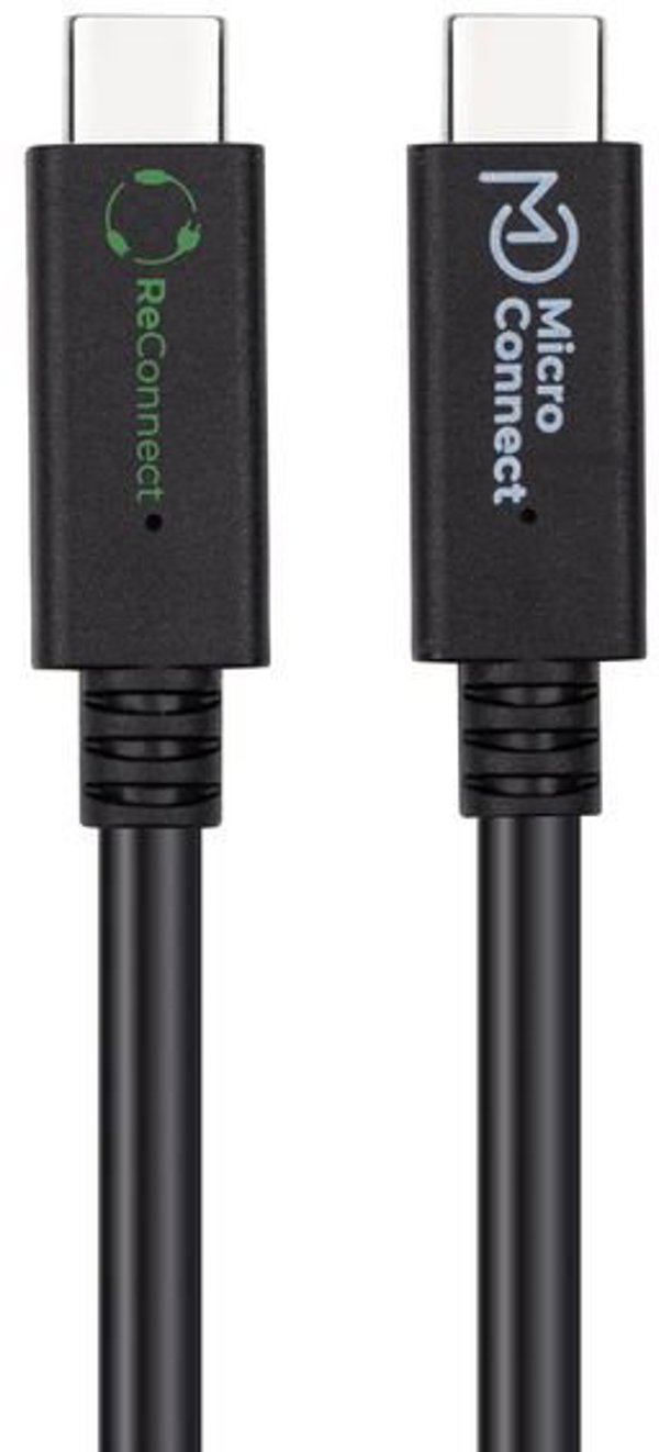Kabel USB MicroConnect USB-C - USB-C 1.5 m Czarny (ECO-USB3.2CC1.5)