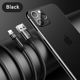 Καλώδιο Usams U60 USB-A σε Lightning 1m με Περιστρεφόμενη Άκρη, Πλεγμένο, 2A, Μαύρο