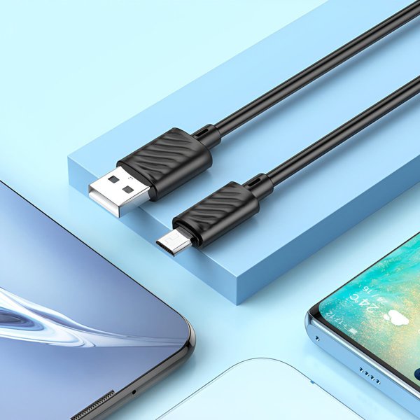 Kabel USB A do Micro USB Hoco 2,4A 2 m X88 czarny