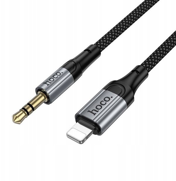 Kabel AUX Jack 3,5 mm do Lightning Hoco 1,5 m UPA33A czarny