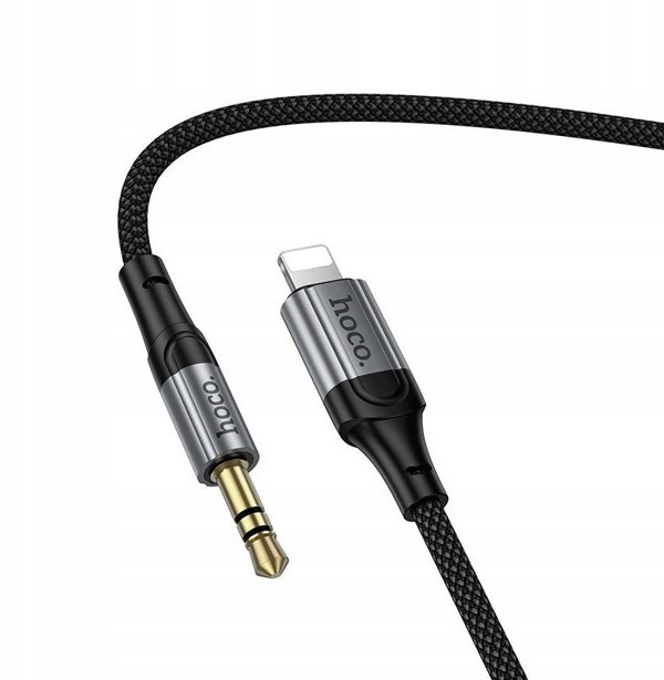 Kabel AUX Jack 3,5 mm do Lightning Hoco 1,5 m UPA33A czarny