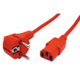 Kabel zasilający Roline Kabel zasilający ROLINE, proste złącze IEC, czerwony, 0,8 m