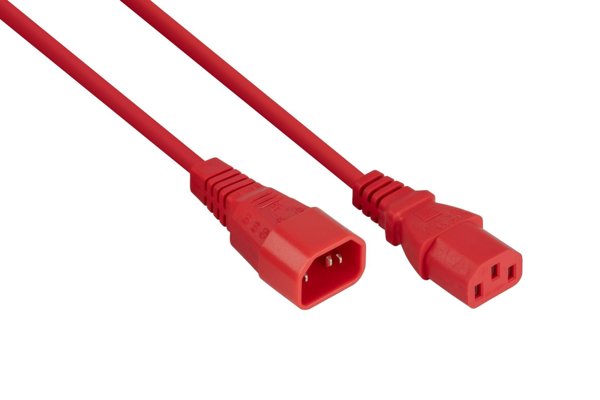 Kabelmeister SK1430-R030 Καλώδιο τροφοδοσίας Κόκκινο 3 m IEC C14 IEC C13