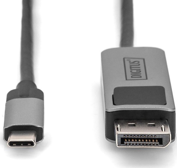 Καλώδιο Digitus USB-C σε DisplayPort, 2m, Μαύρο (DB-300334-020-S)