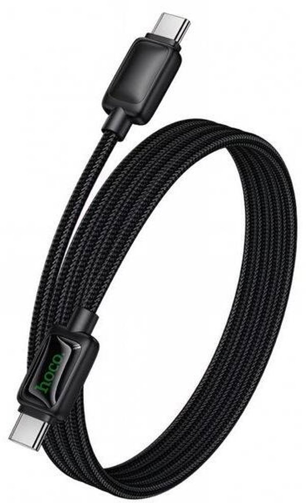 Kabel USB C do USB C Hoco 3A 60W 1,2 m z LCD U146 czarny