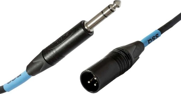 Kabel SSQ JSXM1 PRO - XLR meski - Jack stereo 6,3mm NEUTRIK