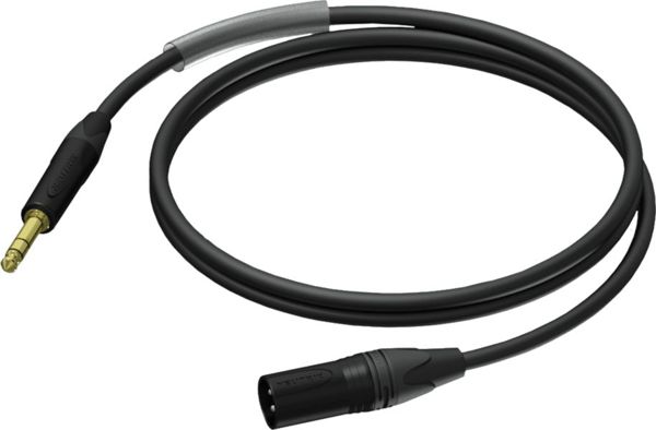 Procab Καλώδιο Ήχου Jack 3.5mm Stereo σε XLR Αρσενικό 1.5m - PRA724 Μαύρο