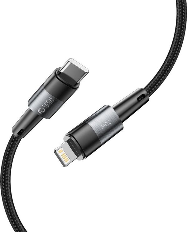 Tech-Protect UltraBoost Καλώδιο USB-C σε Lightning, PD 20W, 3A, 2m, Γκρι