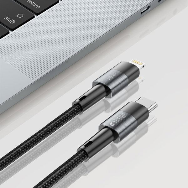 Tech-Protect UltraBoost Καλώδιο USB-C σε Lightning, PD 20W, 3A, 2m, Γκρι