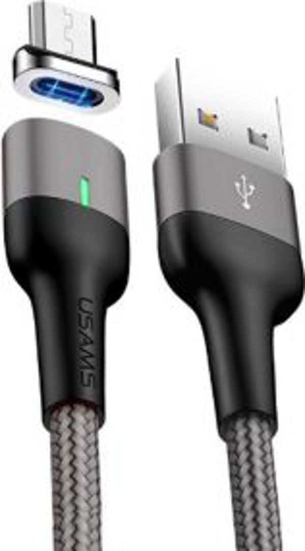 Kabel USB Usams USB-A - 1 m Srebrny (63730-uniw)