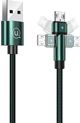 Καλώδιο Usams U60 USB-A σε microUSB 2A Fast Charging 1m Πράσινο