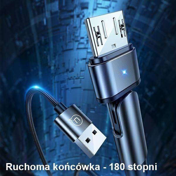 Καλώδιο Usams U60 USB-A σε microUSB 2A Fast Charging 1m Πράσινο