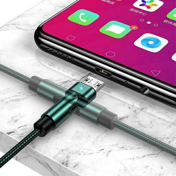 Καλώδιο Usams U60 USB-A σε microUSB 2A Fast Charging 1m Πράσινο