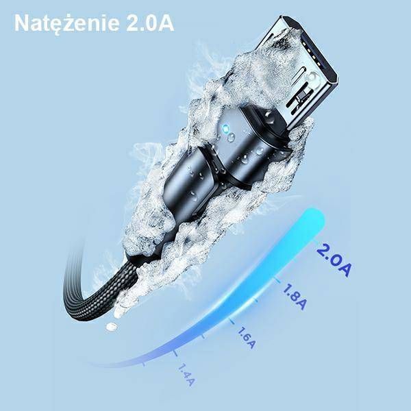 Καλώδιο Usams U60 USB-A σε microUSB 2A Fast Charging 1m Πράσινο