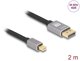 Delock DisplayPort Καλώδιο 80 Gbps, 16K 60 Hz, 1 m, για Monitor και Video Display AV