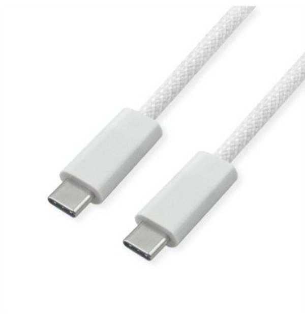 Kabel USB Roline USB-C do USB-C 1 m Bialy
