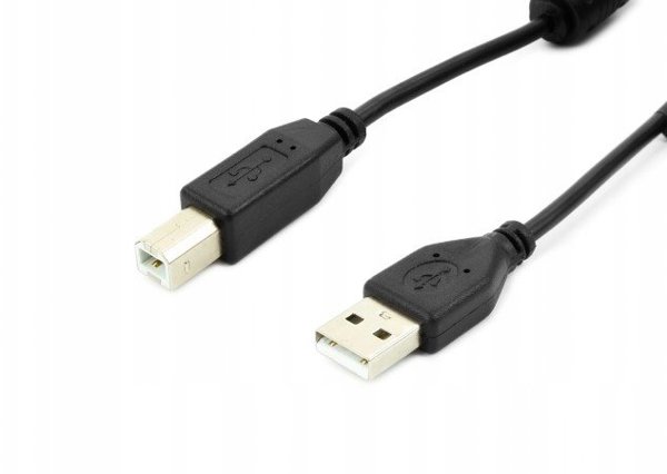 Kabel USB Accura Accura USB 2.0 - USB-B ferryt 1.8m czarny