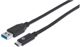 Καλώδιο USB Manhattan USB-A σε USB-C, 1m, 3.1 Gen 2, 10Gbps, Μαύρο