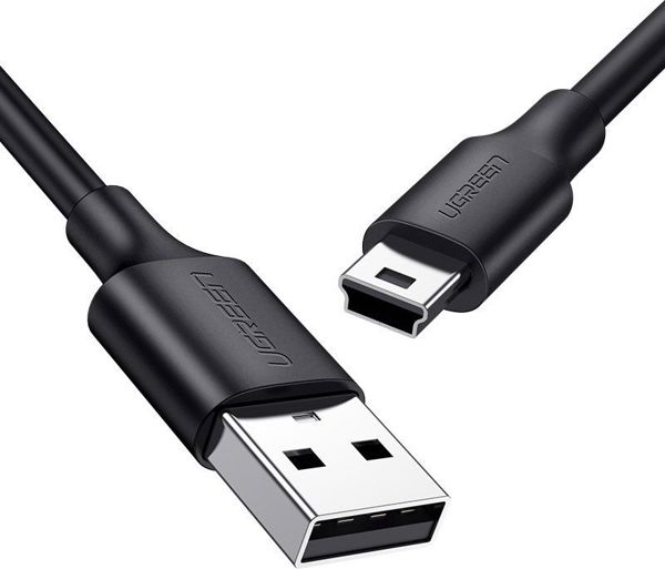 Ugreen Καλώδιο USB-A σε miniUSB US132 1.5m Μαύρο - Φόρτιση και Μεταφορά Δεδομένων
